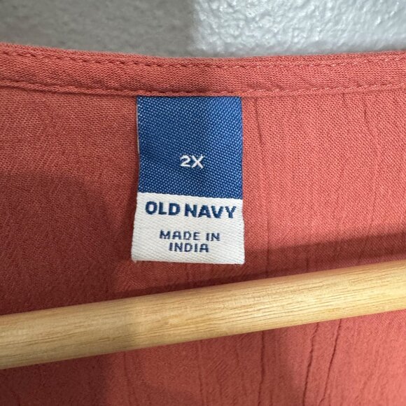 OLD NAVY lace trimmed elbow length poet top size 2X - Picture 5 of 7